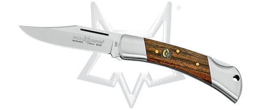 Fox Knives™ Win Lockback 581 Palisander Wood 440 Stainless Steel Pocket Knife