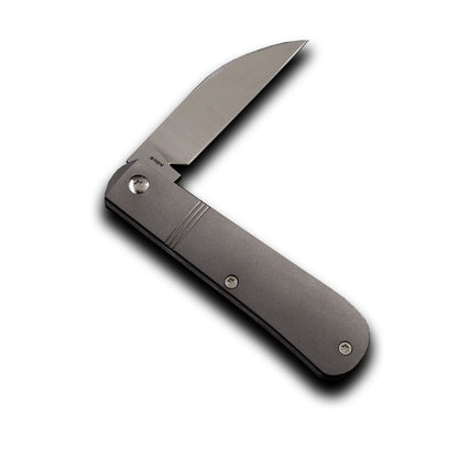 Jack Wolf Knives™ Swayback Jack LAIDB-02-TI-SMTH Gray Titanium S90V Stainless Steel Pocket Knife