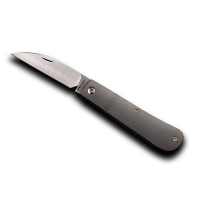 Jack Wolf Knives™ Swayback Jack LAIDB-02-TI-SMTH Gray Titanium S90V Stainless Steel Pocket Knife