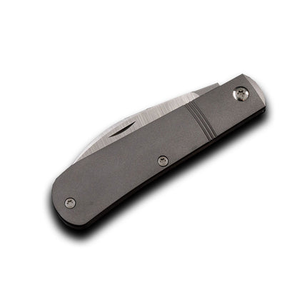 Jack Wolf Knives™ Swayback Jack LAIDB-02-TI-SMTH Gray Titanium S90V Stainless Steel Pocket Knife