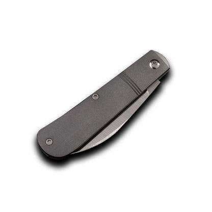 Jack Wolf Knives™ Swayback Jack LAIDB-02-TI-SMTH Gray Titanium S90V Stainless Steel Pocket Knife