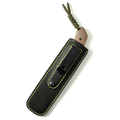 Jack Wolf Knives™ Bordertown Bowie Fixed Blade BORDE-01-TI-STAR Bronze Anodized Titanium S90V Stainless Steel Knife