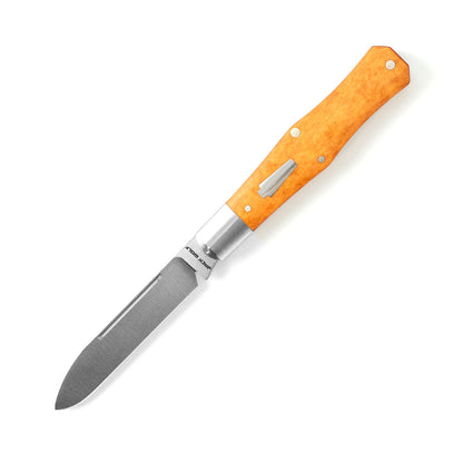 Jack Wolf Knives™ Gateway Coffin COFFI-01-RCH-MAP-VAL Maple Valley Richlite Sandvik 14C28N Stainless Steel Pocket Knife