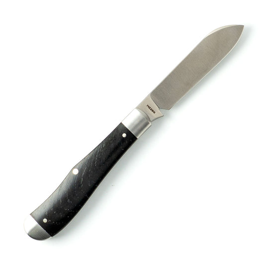 Jack Wolf Knives™ Eureka EUREK-01-EBONY Ebony Wood Sandvik 14C28N Stainless Steel Pocket Knife