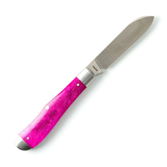 Jack Wolf Knives™ Eureka EUREK-01-SMT-PUR-BON Purple Bone Sandvik 14C28N Stainless Steel Pocket Knife