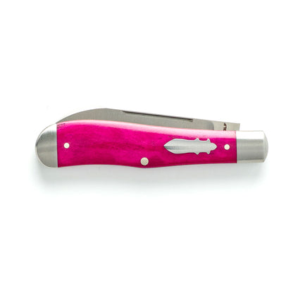 Jack Wolf Knives™ Eureka EUREK-01-SMT-PUR-BON Purple Bone Sandvik 14C28N Stainless Steel Pocket Knife