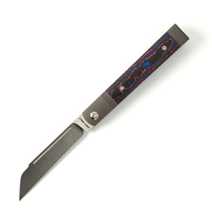 Jack Wolf Knives™ Feelbetter Jack Frame Lock FEELB-01-CC-MIAMI Miami CamoCarbon Fiber S90V Stainless Steel Pocket Knife