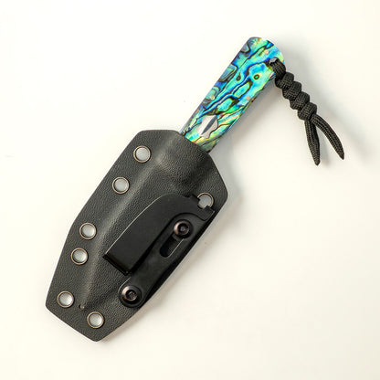Jack Wolf Knives™ Gateway FIXedc GATEW-FX-01-ABALONE Abalone Sandvik 14C28N Stainless Steel Knife