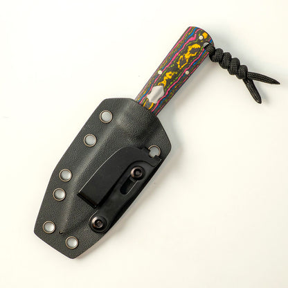 Jack Wolf Knives™ Gateway FIXedc GATEW-FX-01-CC-80S 80s CamoCarbon Sandvik 14C28N Stainless Steel Knife