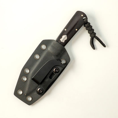 Jack Wolf Knives™ Gateway FIXedc GATEW-FX-01-EBONY Ebony Wood Sandvik 14C28N Stainless Steel Knife