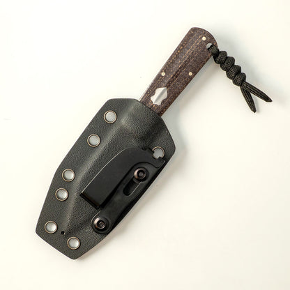 Jack Wolf Knives™ Gateway FIXedc GATEW-FX-01-VIB-JUT-BIS Jute Bison Vibe Composite Sandvik 14C28N Stainless Steel Knife