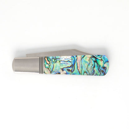 Jack Wolf Knives™ Gateway Barlow GW-BAR-02-ABALONE Abalone Sandvik 14C28N Stainless Steel Pocket Knife