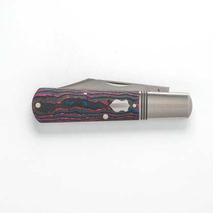 Jack Wolf Knives™ Gateway Barlow GW-BAR-02-CC-MIAMI Miami CamoCarbon Fiber Sandvik 14C28N Stainless Steel Pocket Knife