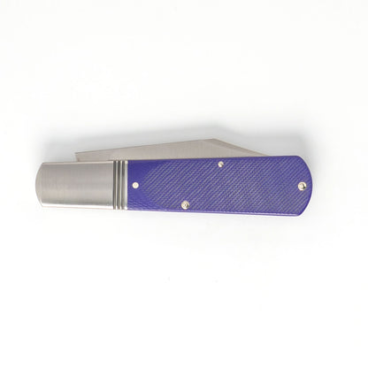 Jack Wolf Knives™ Gateway Barlow GW-BAR-02-G10-PUR-SAW Purple G10 Sandvik 14C28N Stainless Steel Pocket Knife