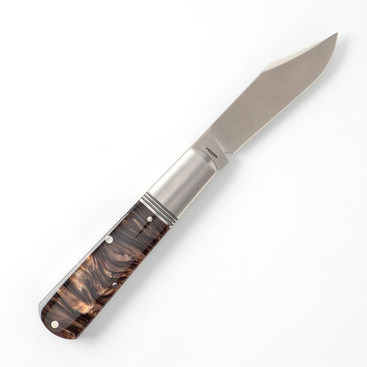 Jack Wolf Knives™ Gateway Barlow GW-BAR-02-KIR-GODDESS Goddess Kirinite Sandvik 14C28N Stainless Steel Pocket Knife