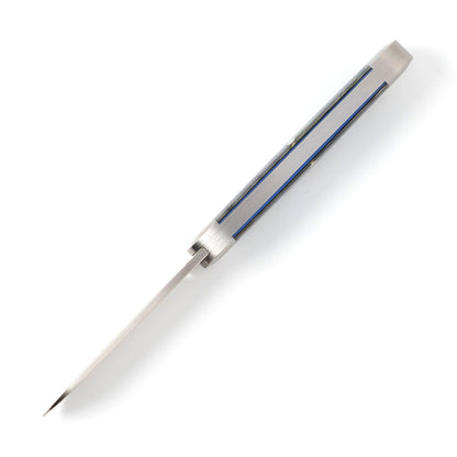 Jack Wolf Knives™ Gateway Equal End EQUAL-01-ABALONE Abalone Sandvik 14C28N Stainless Steel Pocket Knife