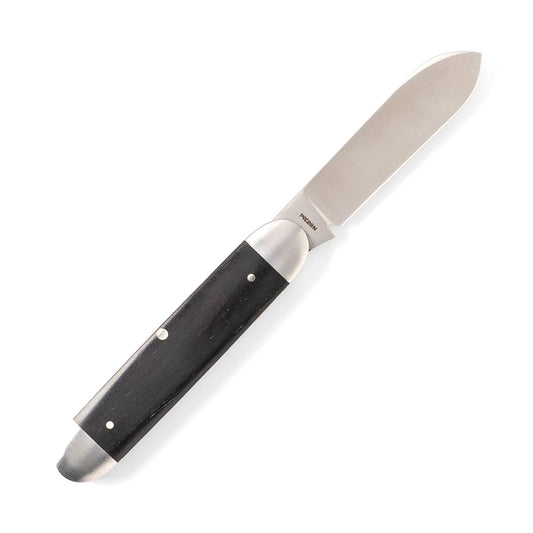 Jack Wolf Knives™ Gateway Equal End EQUAL-01-EBONY Ebony Wood Sandvik 14C28N Stainless Steel Pocket Knife