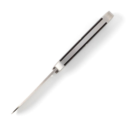 Jack Wolf Knives™ Gateway Equal End EQUAL-01-EBONY Ebony Wood Sandvik 14C28N Stainless Steel Pocket Knife