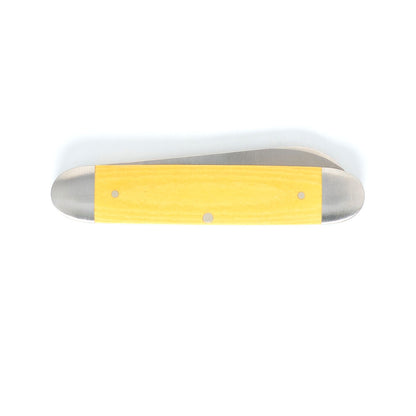 Jack Wolf Knives™ Gateway Equal End EQUAL-01-PAP-MIC-ANT Antique Paper Micarta Sandvik 14C28N Stainless Steel Pocket Knife