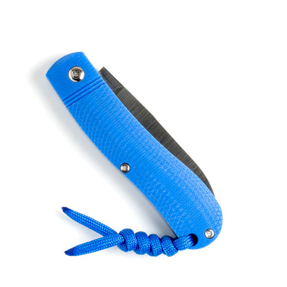 Jack Wolf Knives™ K9 Dogleg Jack K9-02-G10-BLU-OARC Sky Blue G10 154CM Stainless Steel Pocket Knife