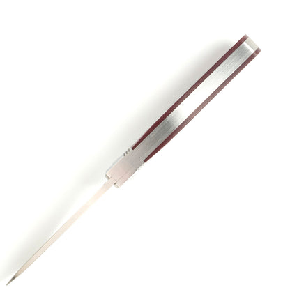 Jack Wolf Knives™ K9 Dogleg Jack K9-02-RCH-RED-SAW Red Richlite 154CM Stainless Steel Pocket Knife