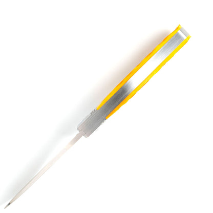 Jack Wolf Knives™ K9 Dogleg Jack K9-02-YLW-BNE-JIG Yellow Bone 154CM Stainless Steel Pocket Knife