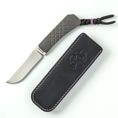 Jack Wolf Knives™ Pioneer FIXedc PIONE-FX-01-TI-CH2 6AL4V Titanium S90V Stainless Steel Knife