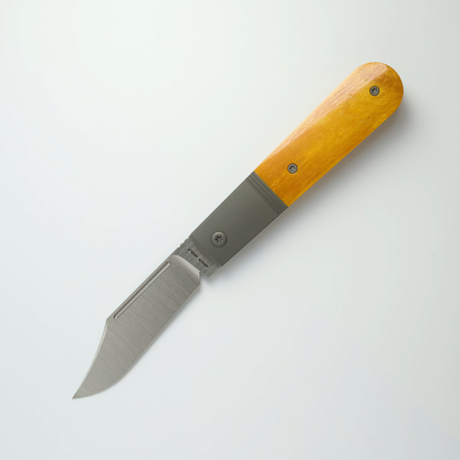 Jack Wolf Knives™ Primo Jack Barlow PRIMO-01-SM-YLW-BNE Yellow Bone S90V Stainless Steel Pocket Knife