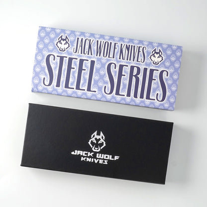 Jack Wolf Knives™ Timber Jack TIMBE-01-RICH-BLU-MAP Blue Canyon & Maple Valley Richlite 154CM Stainless Steel Pocket Knife