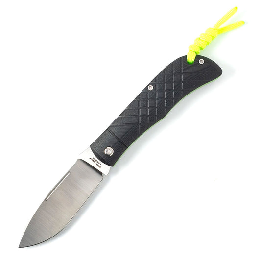 Jack Wolf Knives™ Timber Jack TIMBE-01-G10-BLK-CH2 Black G10 154CM Stainless Steel Pocket Knife