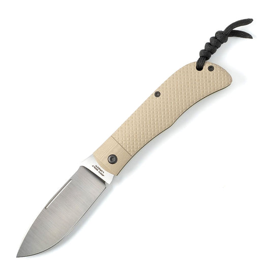 Jack Wolf Knives™ Timber Jack TIMBE-01-G10-FDE-CH Flat Dark Earth G10 154CM Stainless Steel Pocket Knife