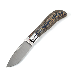 Jack Wolf Knives™ Timber Jack TIMBE-01-RICH-BLU-MAP Blue Canyon & Maple Valley Richlite 154CM Stainless Steel Pocket Knife