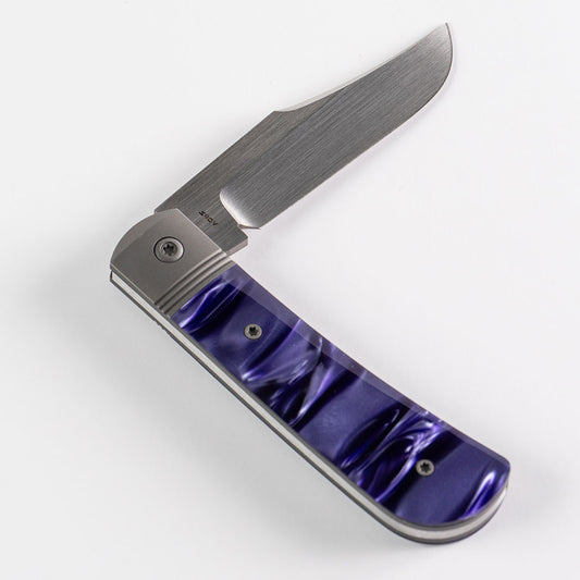 Jack Wolf Knives™ Benny's Clip BENNY-02-KIR-COS-PUR Cosmic Purple Kirinite S90V Stainless Steel Pocket Knife