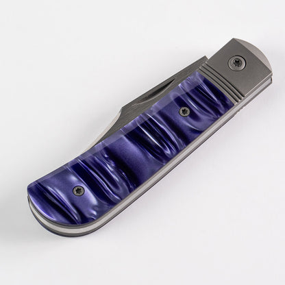 Jack Wolf Knives™ Benny's Clip BENNY-02-KIR-COS-PUR Cosmic Purple Kirinite S90V Stainless Steel Pocket Knife