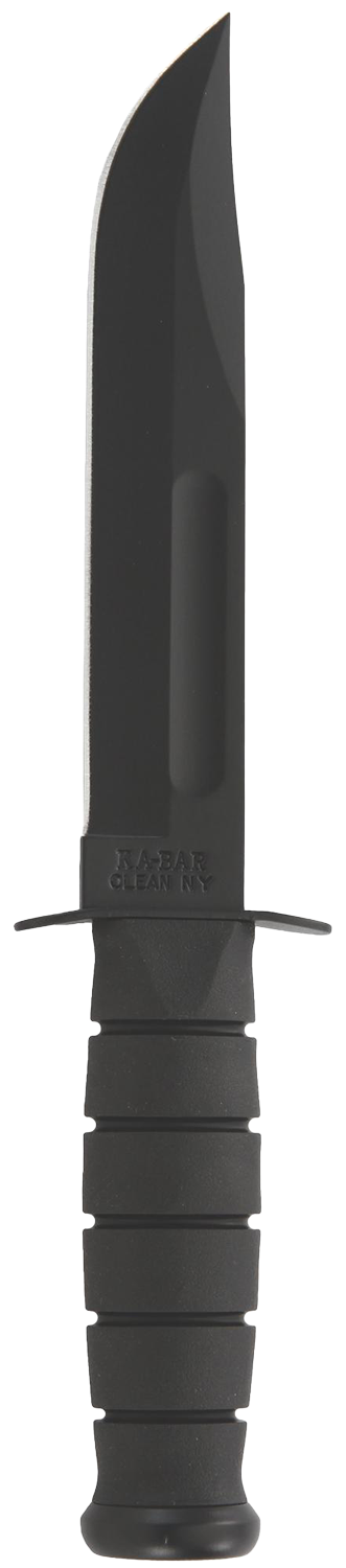 KA-BAR Knives™ Full-Size Fixed Blade 1211 Black Kraton G 1095 Cro-Van Carbon Steel Knife