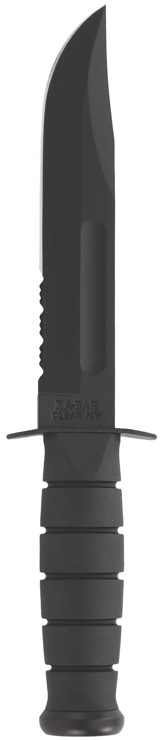 KA-BAR Knives™ Full-Size Fixed Blade 1214 Black Kraton G 1095 Cro-Van Carbon Steel Knife