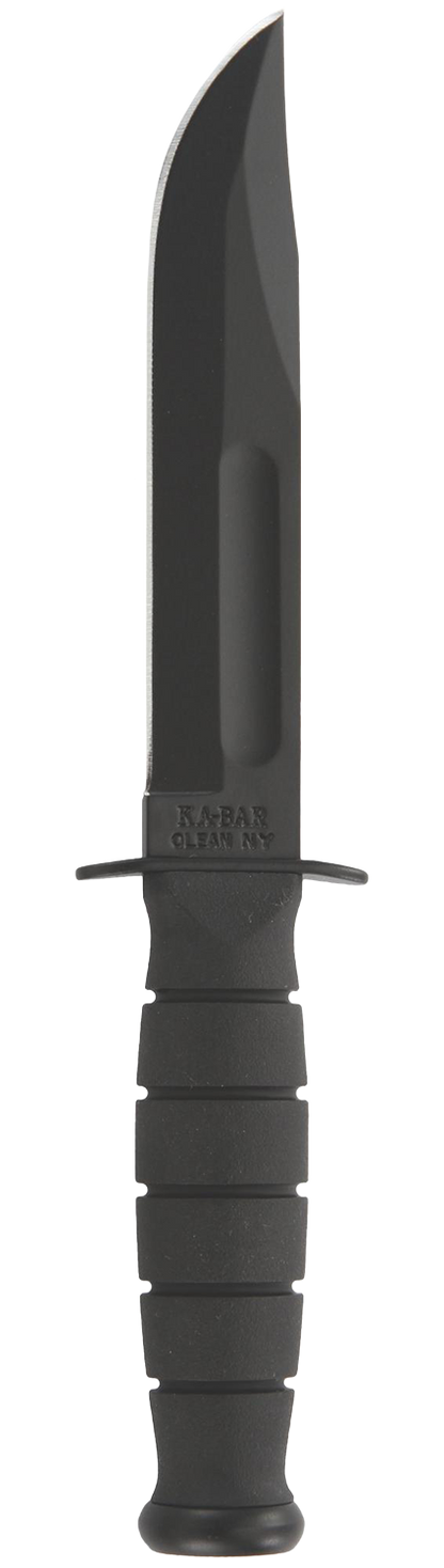 KA-BAR Short Fixed Blade 1256 Black Cro-Van Carbon Steel & Black Kraton G