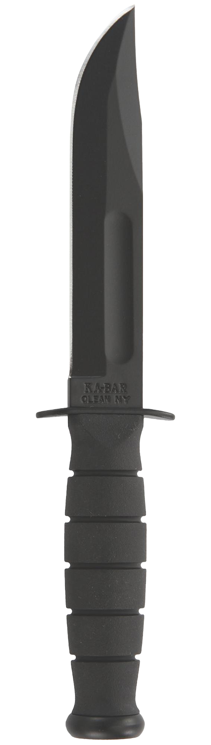 KA-BAR Short Fixed Blade 1256 Black Cro-Van Carbon Steel & Black Kraton G