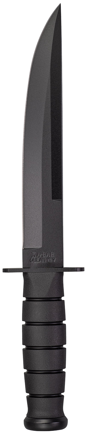 KA-BAR Modified Tanto Fixed Blade 1266 Black Cro-Van Carbon Steel & Black Kraton G MOLLE Sheath