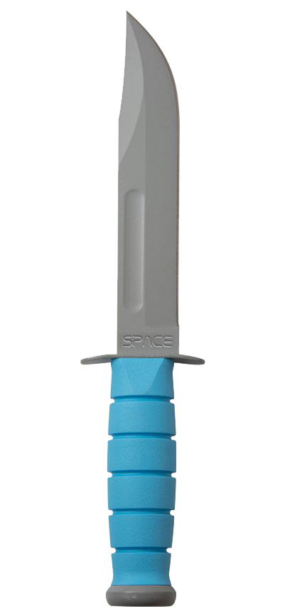 KA-BAR SPACE-BAR Fixed Blade 1313SF Cro-Van Carbon Steel & Blue Kraton G