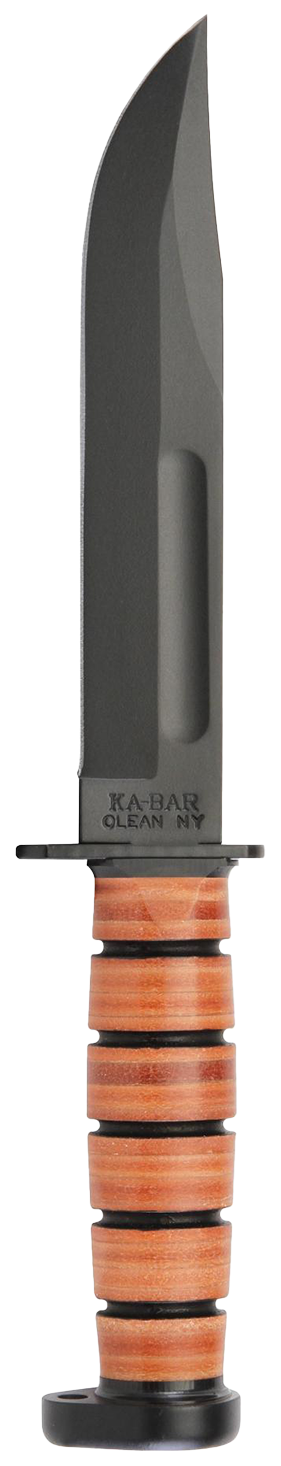 KA-BAR Dog's Head Utility Fixed Blade 1317 Cro-Van Carbon Steel & Brown Leather