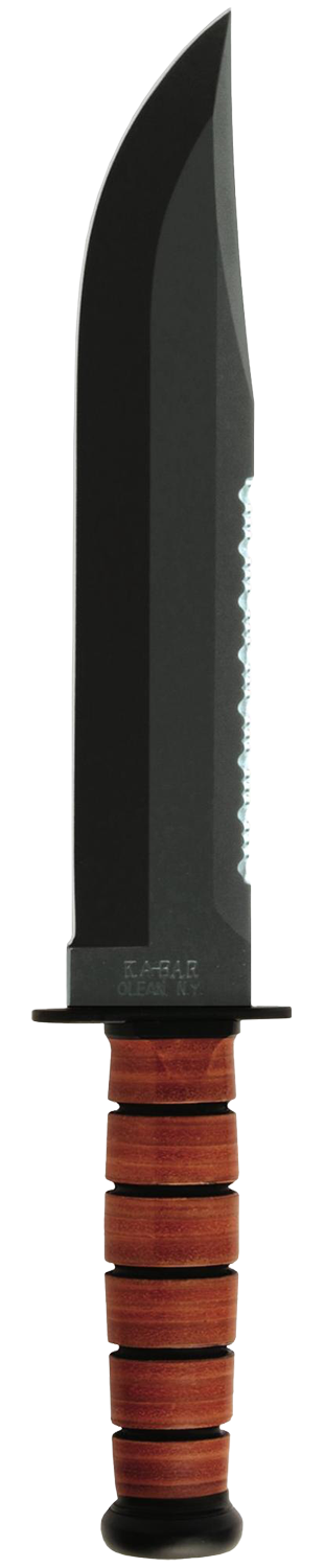 KA-BAR Big Brother Fixed Blade 2217 Cro-Van Carbon Steel & Brown Leather