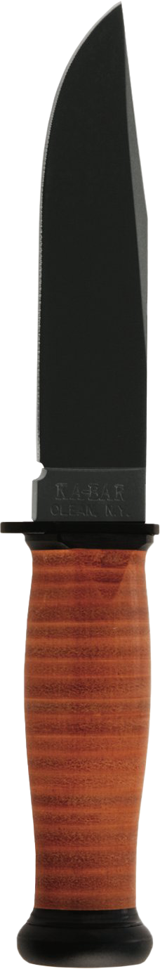 KA-BAR Mark 1 Fixed Blade 2225 Cro-Van Carbon Steel & Brown Leather