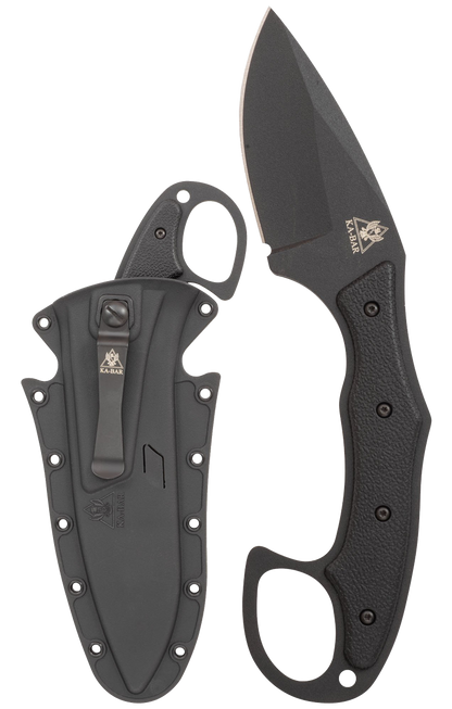 KA-BAR TDI Pocket Knife Strike Fixed Blade 2491 AUS 8A Stainless Steel & Black Zytel