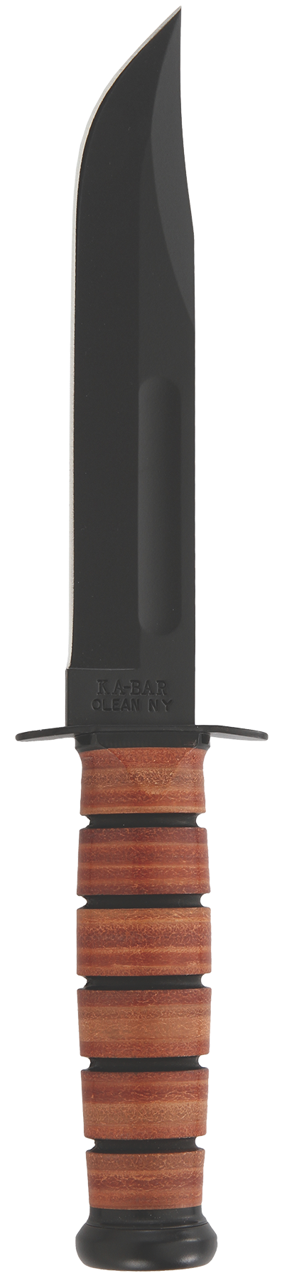 KA-BAR Full-Size Fixed Blade 5025 U.S.Navy Cro-Van Steel & Brown Leather MOLLE Sheath