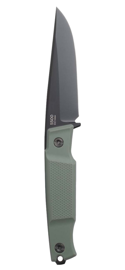 KA-BAR Apex Fixed Blade 5500 D2 Steel & Green GFN MOLLE Sheath