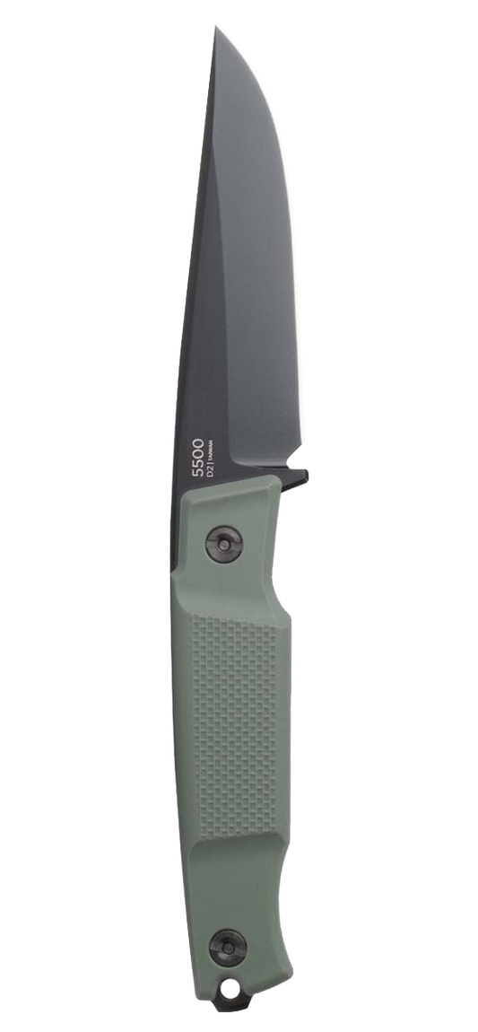 KA-BAR Apex Fixed Blade 5500 D2 Steel & Green GFN MOLLE Sheath