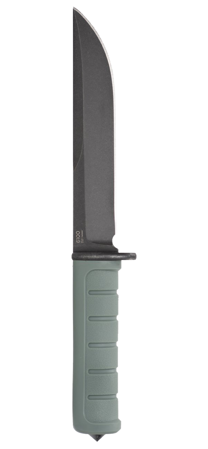 KA-BAR Dust I Fixed Blade 6100 D2 Steel & Green GFN MOLLE Sheath