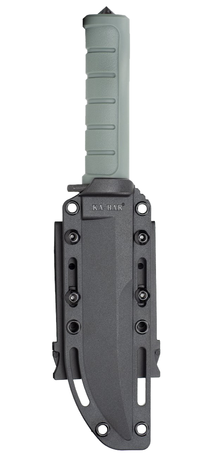 KA-BAR Dust I Fixed Blade 6100 D2 Steel & Green GFN MOLLE Sheath