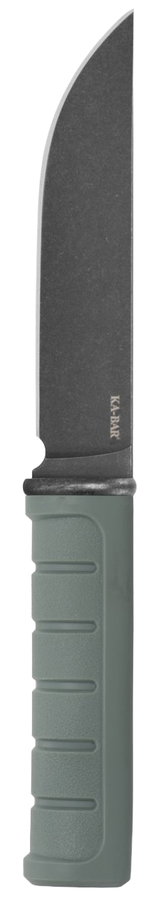 KA-BAR Dust II Fixed Blade 6101 D2 Steel & Green GFN MOLLE Sheath